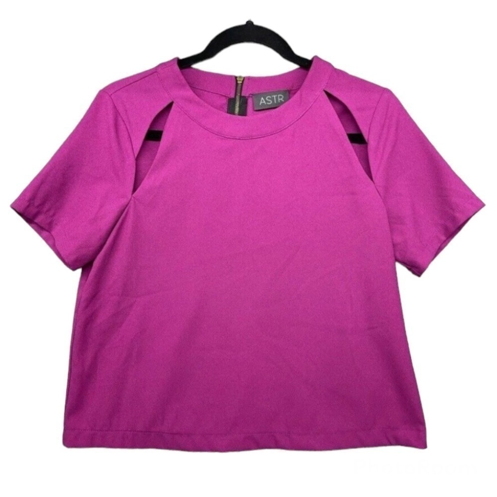 ASTR Zip-back Blouse with Cut Outs Size XS Astr the label